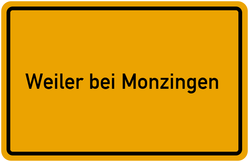 Ortsschild Weiler bei Monzingen