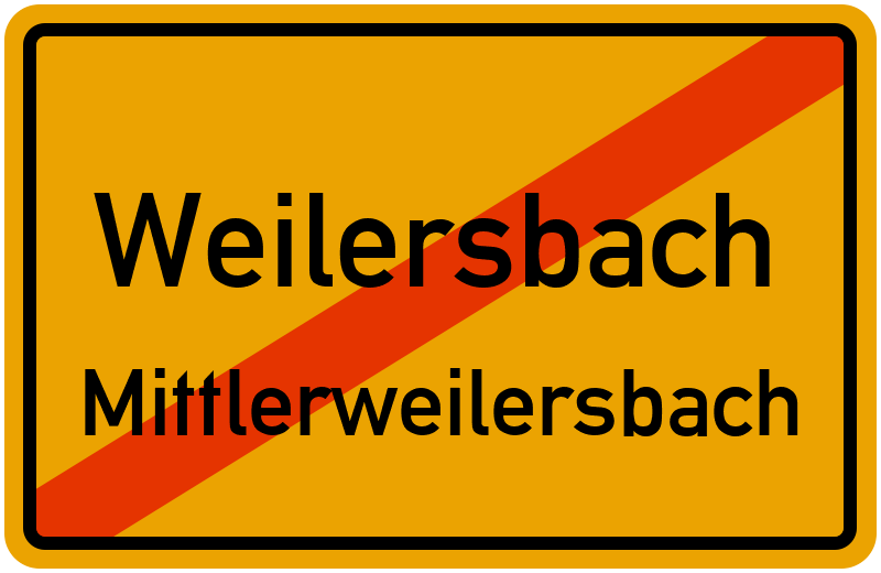Ortsschild Weilersbach