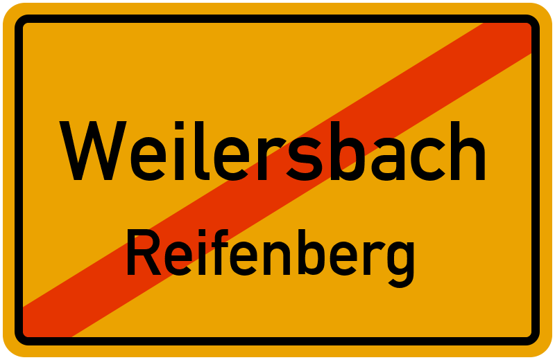 Ortsschild Weilersbach