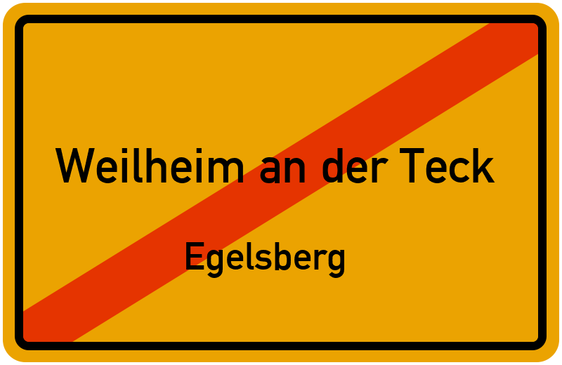 Ortsschild Weilheim an der Teck