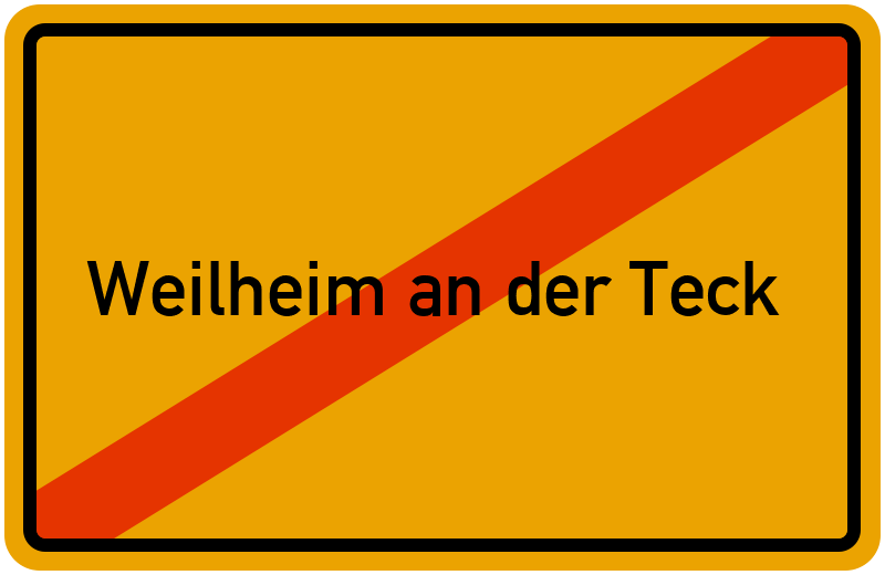 Ortsschild Weilheim an der Teck