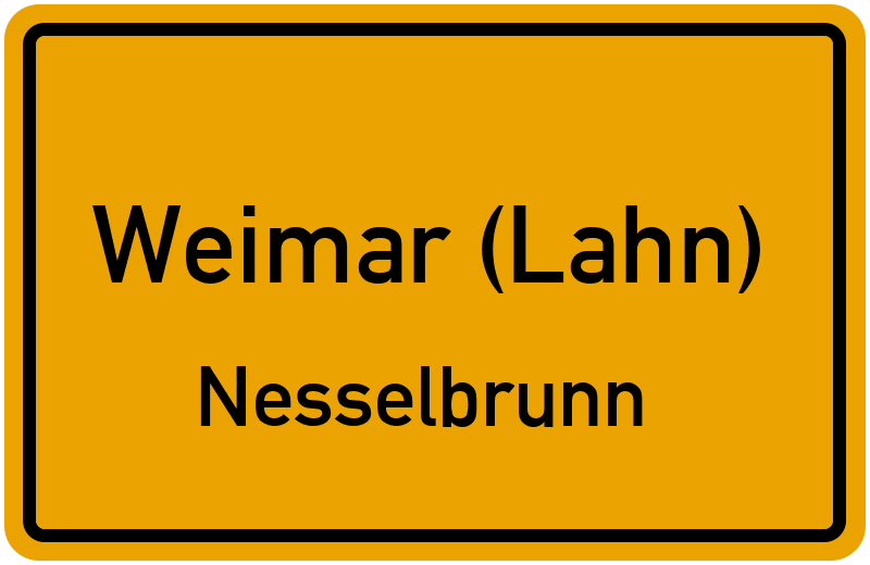 Ortsschild Weimar (Lahn)