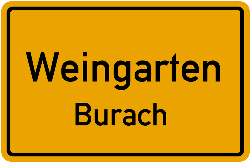 Ortsschild Weingarten