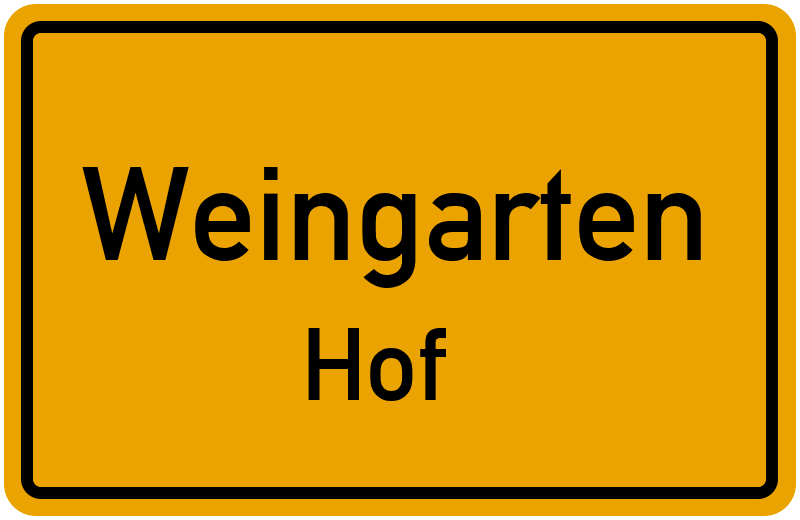 Ortsschild Weingarten