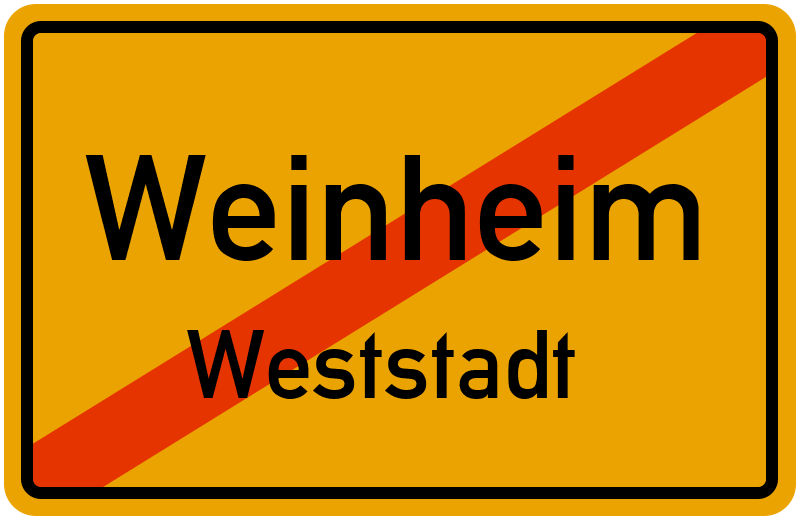 Ortsschild Weinheim