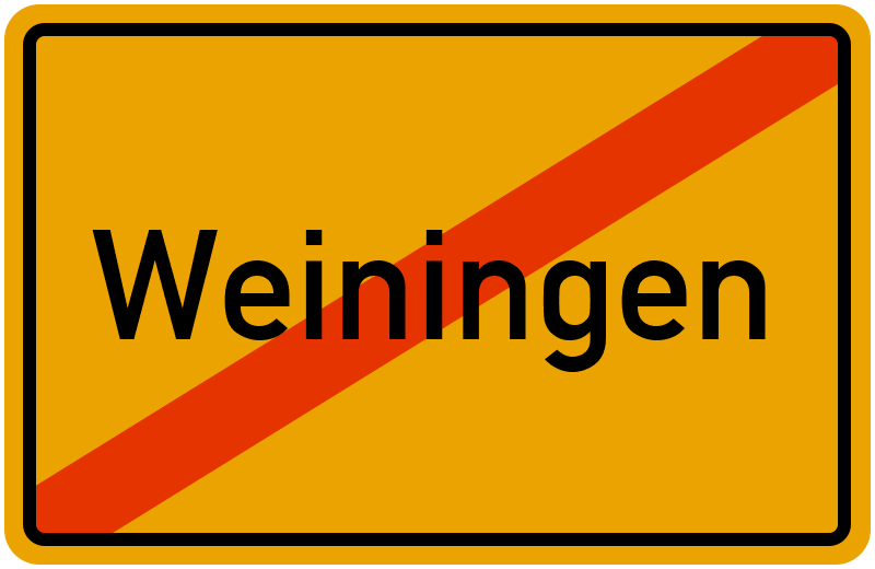 Ortsschild Weiningen