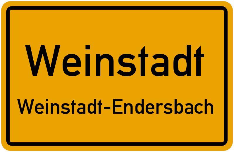 Ortsschild Weinstadt