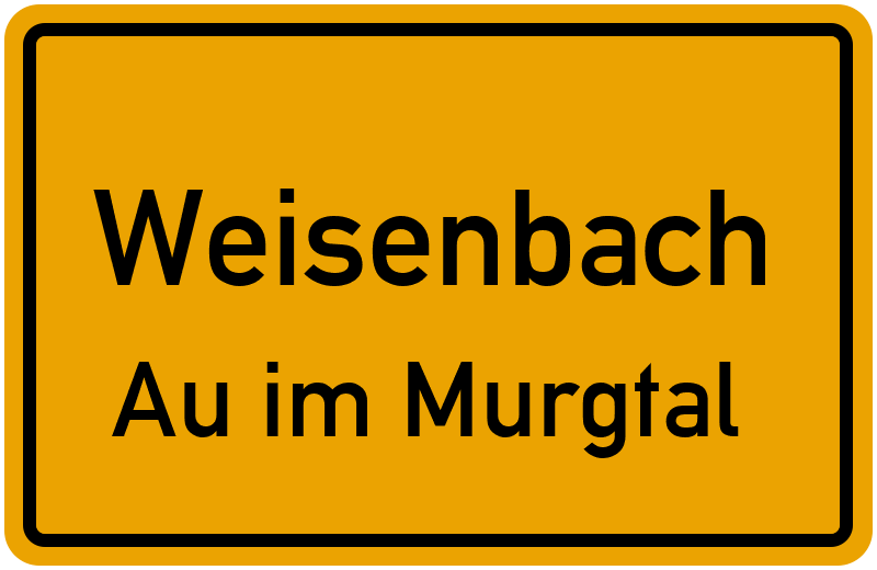 Ortsschild Weisenbach