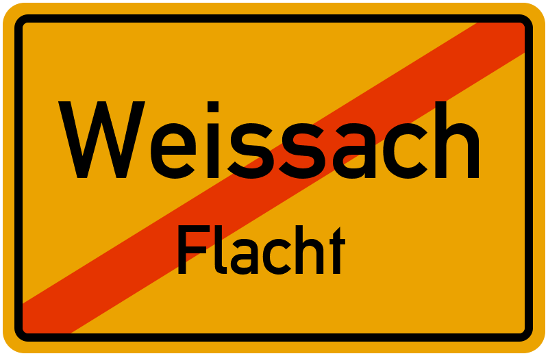 Ortsschild Weissach