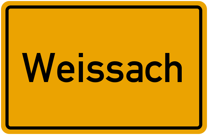 Ortsschild Weissach