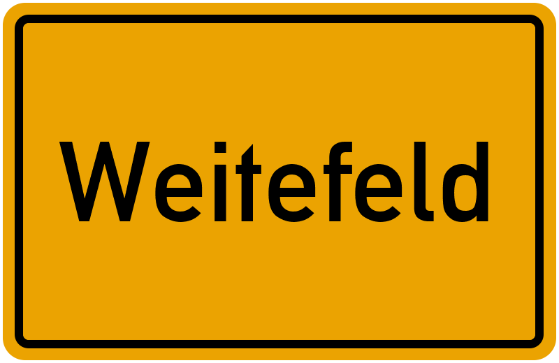 Ortsschild Weitefeld