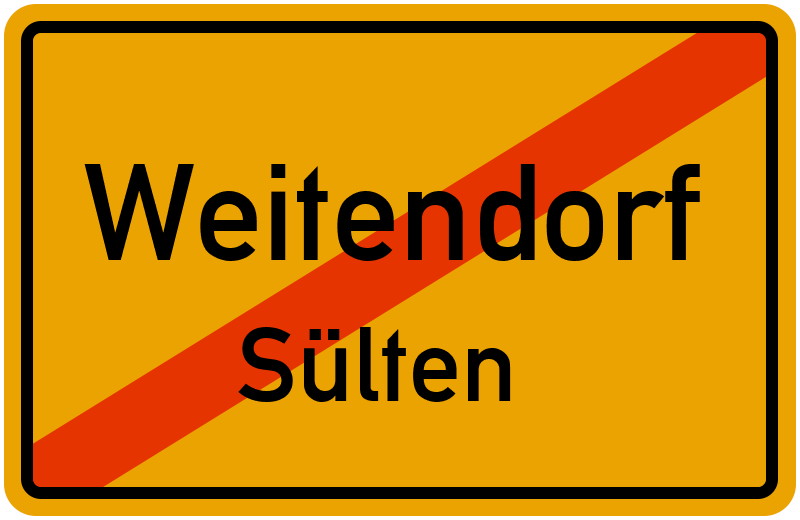 Ortsschild Weitendorf