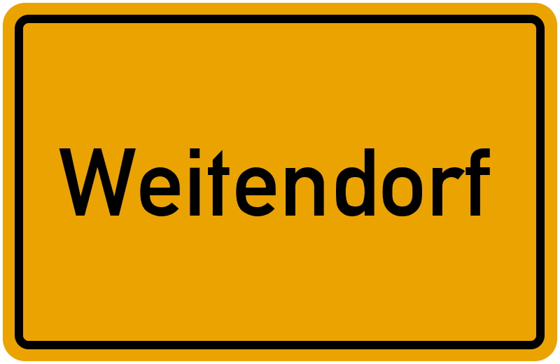 Ortsschild Weitendorf