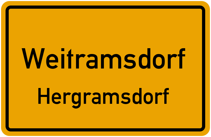 Ortsschild Weitramsdorf