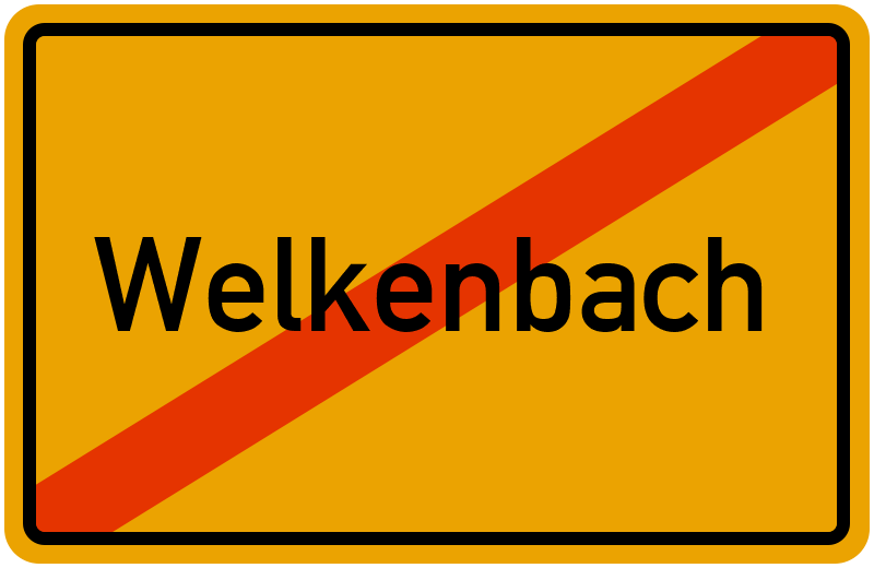 Ortsschild Welkenbach