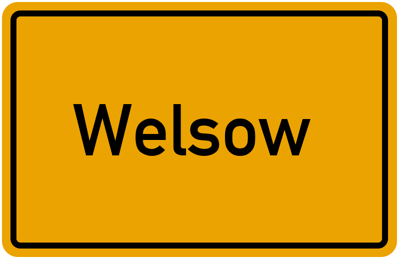 Ortsschild Welsow