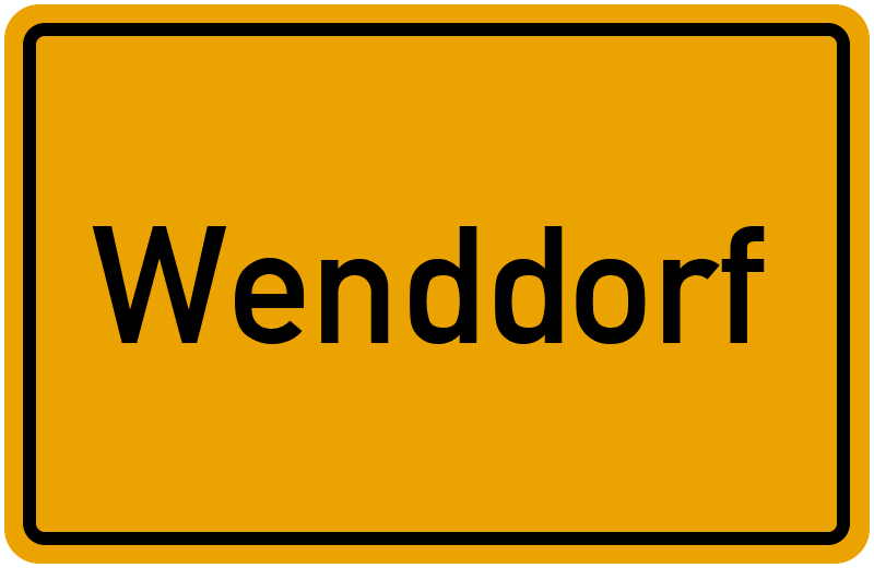 Ortsschild Wenddorf