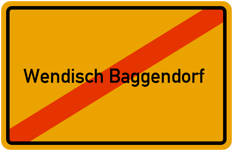 Ortsschild Wendisch Baggendorf