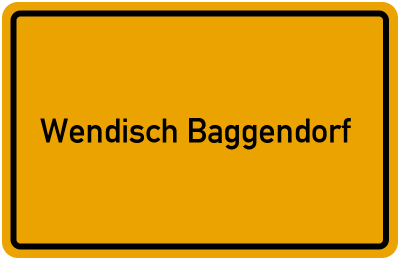 Ortsschild Wendisch Baggendorf