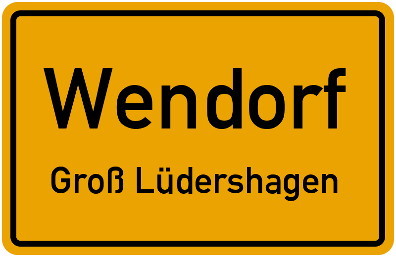 Ortsschild Wendorf