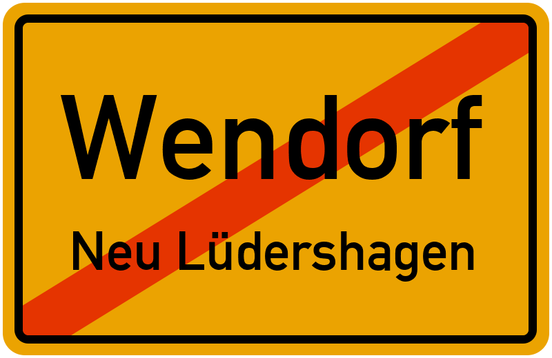 Ortsschild Wendorf