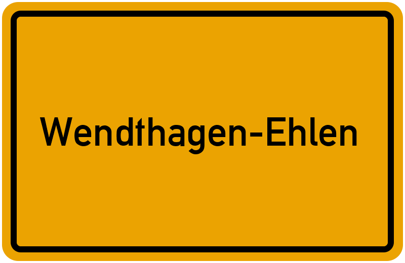 Ortsschild Wendthagen-Ehlen