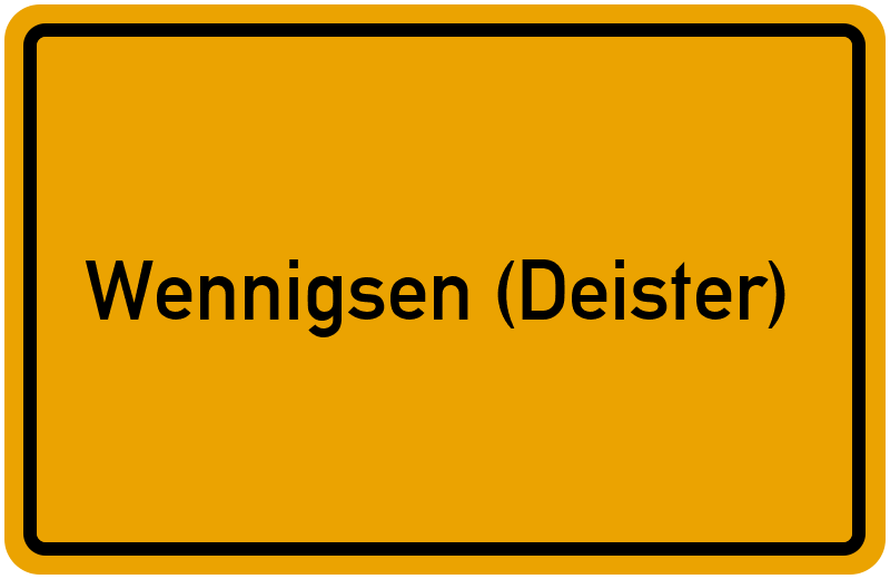 Ortsschild Wennigsen (Deister)