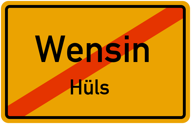 Ortsschild Wensin