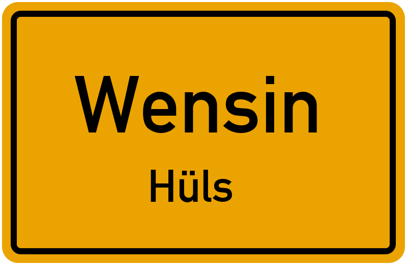 Ortsschild Wensin