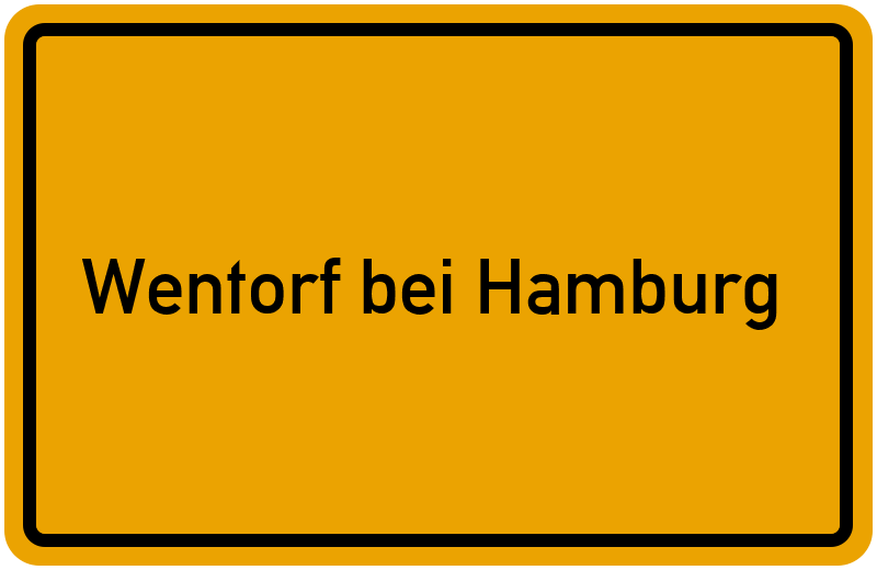 Ortsschild Wentorf bei Hamburg