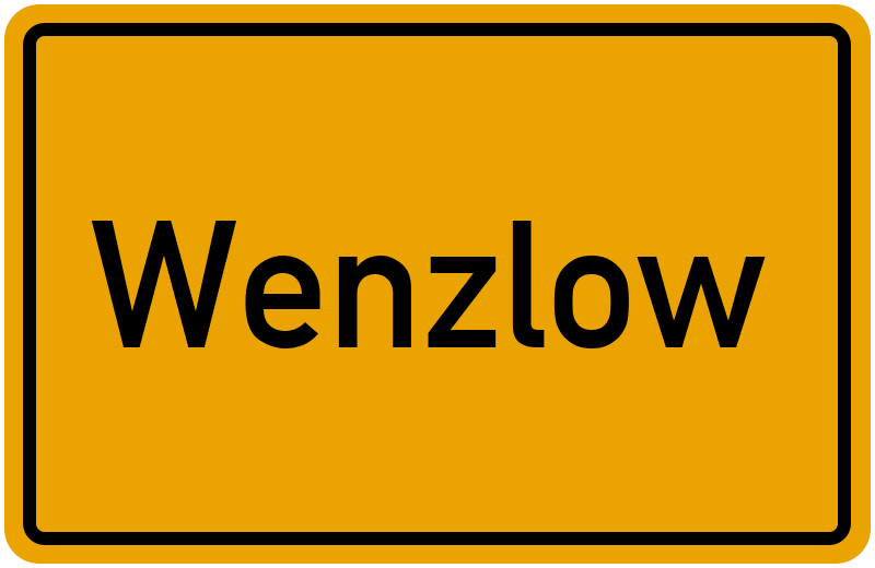 Ortsschild Wenzlow