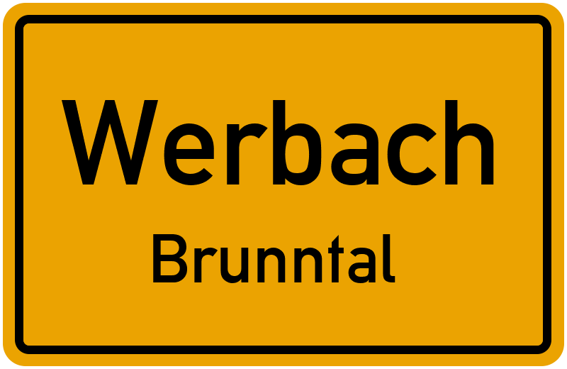 Ortsschild Werbach