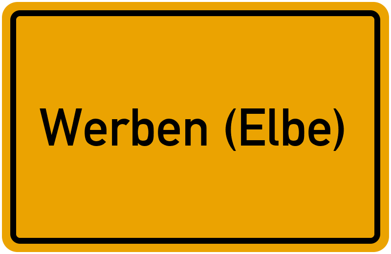 Ortsschild Werben (Elbe)