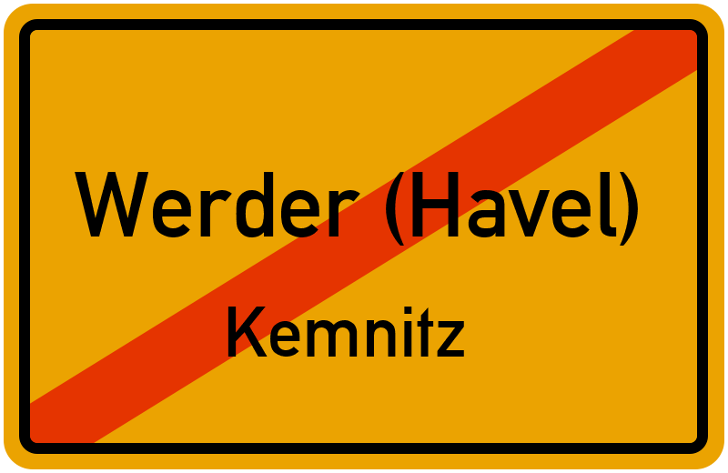 Ortsschild Werder (Havel)