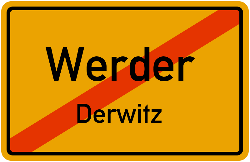 Ortsschild Werder