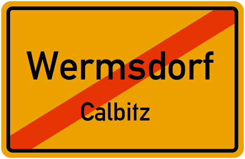 Ortsschild Wermsdorf