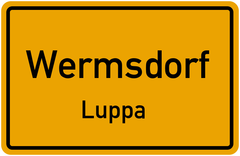 Ortsschild Wermsdorf