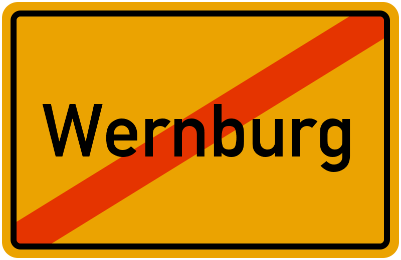 Ortsschild Wernburg