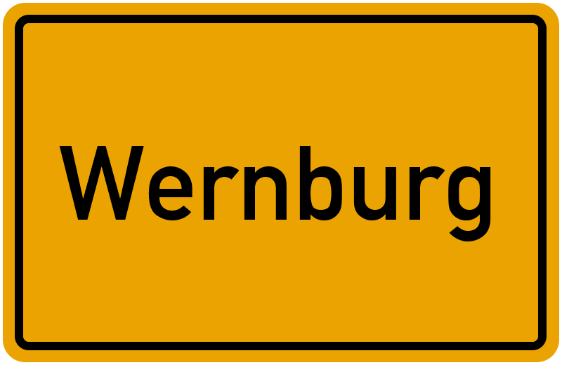 Ortsschild Wernburg