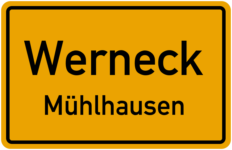 Ortsschild Werneck