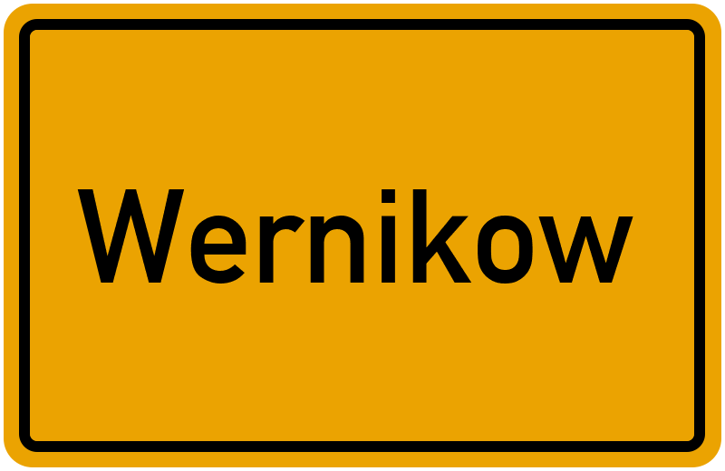 Ortsschild Wernikow
