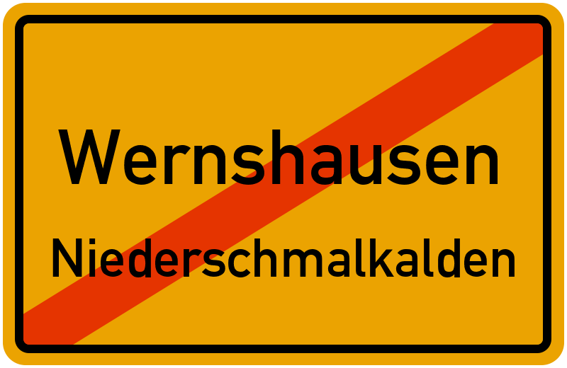 Ortsschild Wernshausen