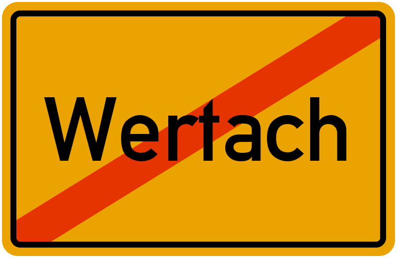Ortsschild Wertach