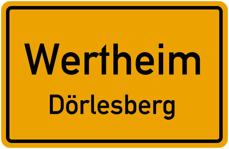 Ortsschild Wertheim