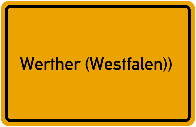 Ortsschild Werther (Westfalen))