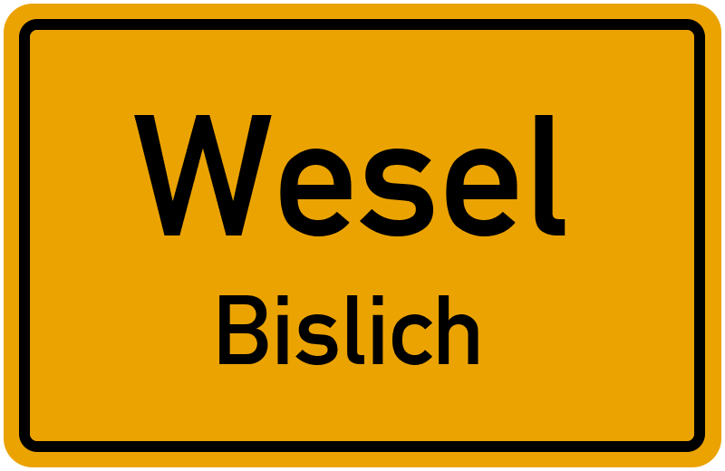 Ortsschild Wesel