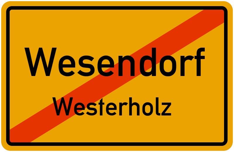 Ortsschild Wesendorf