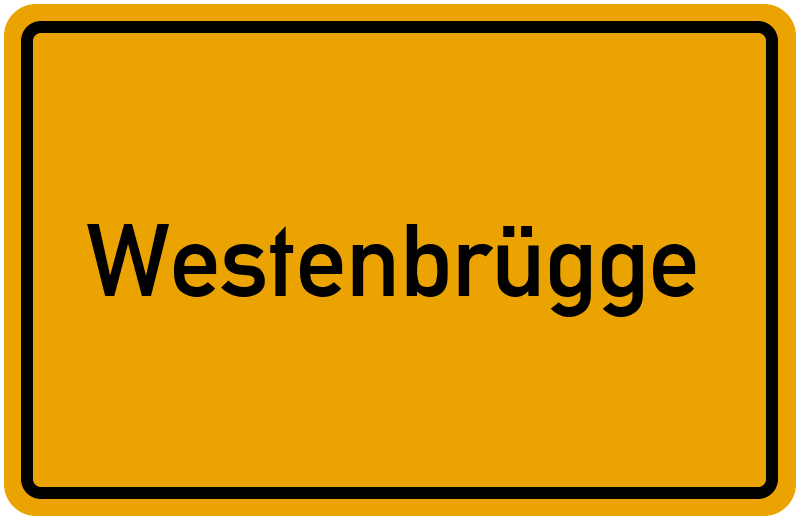 Ortsschild Westenbrügge