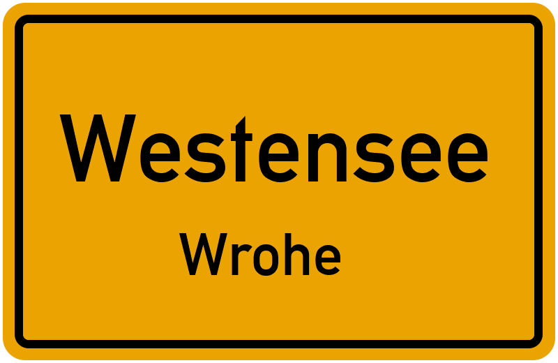 Ortsschild Westensee