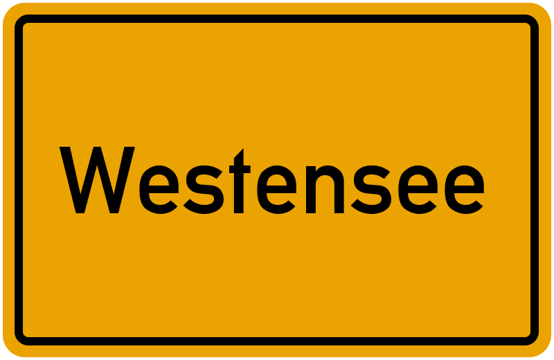 Ortsschild Westensee
